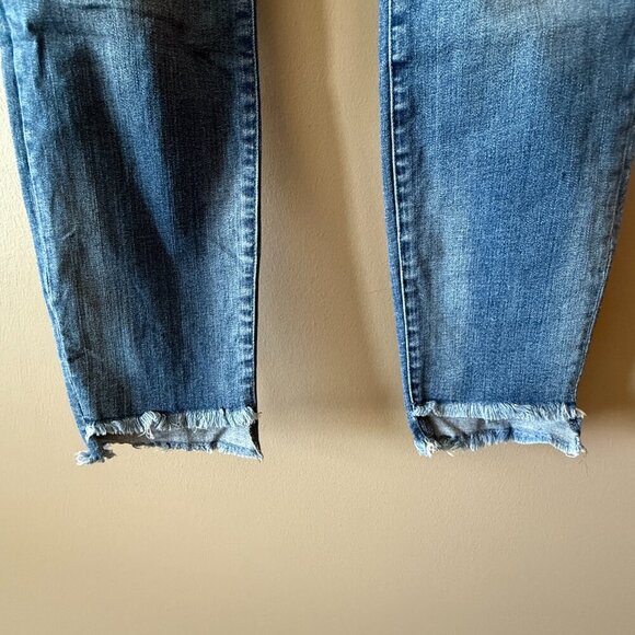 Women's 10 Kut from the Kloth Connie Mid Rise Ankle Skinny Distressing Raw Hem - Picture 4 of 7